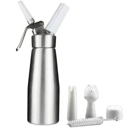 Najnowszy 500 ml metalowego bita kawy Deser świeży kremowy dozownik masła Whipper Ploam Maker Metal Whip Coffe2476994