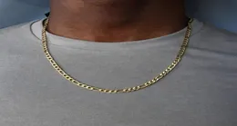 Catene 2021 Fashion Figaro Chain Necklace Uomini in acciaio inossidabile colore in oro lungo per il collare regalo di gioielli Hombres8038588