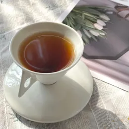Cups Saucers Coffeeware Teaware Kort keramik Bone China Mini Coffee Set med italienska espressomuggar Office Tea Cup