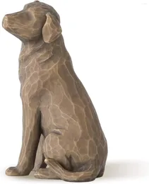 Estatuetas decorativas resina decoração de cachorro fofo vintage produto nascida artesanato em casa de trabalho
