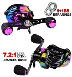 Nuovi bobine di baitcasting a livello primario RGAR 91BB Rapporto721 Escere di pesca Casting Wheels Wheels Drop Wheel2952334