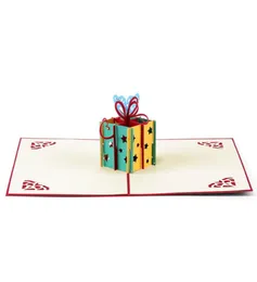Gift Box Star 3D Pop -Up Handmade Greeting Cards Birthday Thank You para crianças Festivas Festive Party Supplies5728264