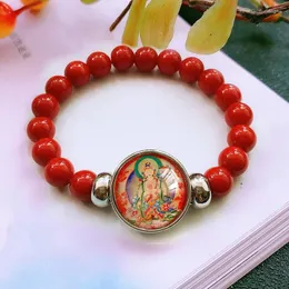 Dekorative Figuren Manjusri Bodhisattva Amitabha Tausend Hand Guanyin Jahr der Geburt Roter Seilarmband Wächter die chinesische Tierkreis -Armbakele