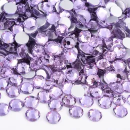 14400pcs Bulk Bulk Wholesale Lt Violet non fissa Rhinestones Glitter Nail art Diamond Crystals for Nails Accessories Charms 240509