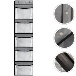 Storage Bags 5 Compartment Hanging Bag Wall Jewelry Organizer Box Large Door Rack Non-woven Fabric Cloth Bin Cabinet