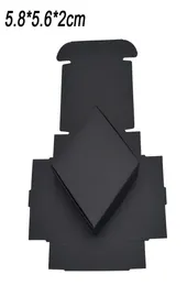 58x56x2cm küçük hediye paketi kağıt kutular katlanabilir düz siyah kraft kağıt kutusu mücevher sabunu paketleme kartonları 50pcslot8111765