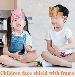 Pet Kids Cartoon Face Shield with Classes Safety Chidren Protective Mask Full Face ANTIFOG Earnation Mask Plashproof Possor DHB15538755