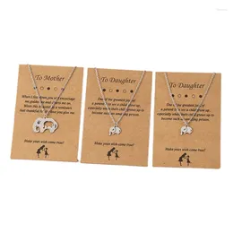 Pendant Necklaces Elephant Mother Daughter For 3 Jewelry Symbolizes Good Luck Strength Gift Women Mom Creative Unique