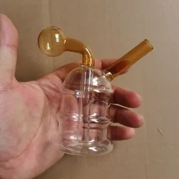 5pcs Bubbler Oil Burner Стеклянная перколатор диффузор водопроводные трубы Holkah Bongs Bubblers перерабатывают фильтр мини -портативные курительные трубы