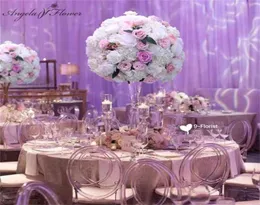 60 cm 34 Duży sztuczny stół o sztucznym kulcie z jedwabnym stołem kwiatowy na imprezę imprezowy wystrój ślubny Droga stół ołowiowy bukiet 29465277