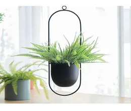 Metal Poting Plant Hanger Chain Wall Hanging Planter Basket Blower Plant Holder Home Garden Balcony Decoration Y09104283030