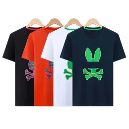 Psychological Bunny Polo T-Shirts Designer Rabbit Mens T-shirt Trendy Fashion USA High Street Short Short Thirts abbigliamento Streetwear Psyco A9oz