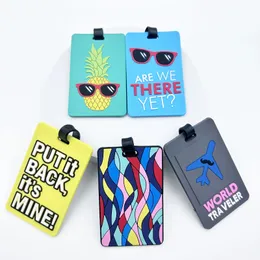 1PCS Luggage Tags Travel Accessories Silicone Suitcase Fashion Style Silicon Portable Label ID Address Holder 240511