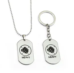 HSIC Game Jewelry Team Fortress 2 KeyChain Heavy Dog Pendant Metal Alloy Keyring Holder for Fans Porte CLEF HC12904758760