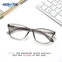 Occhiali da sole Henotin Ultralight Reading Glasses Men Women Classic Frame Clear Lens cerniera a base di prescrizione di (a 6.0