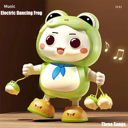 Elektronische Haustiere Tanzen Spielzeug mit Swing Light Music Cute Frog Cartoon Tier Baby lernen, Spielzeug für Jahr Geschenke zu kriechen 240511