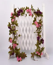 22M sztuczny kwiat winorośl Fake Silk Rose Ivy Flower for Wedding Dekoracja Sztuczne winorośle Wiszące Garland Decor Home Decor 423 V21907743