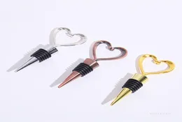 Champanhe Shape of Love Metal Wine Bottle Stopper Rose Gold Silver Silver Heart Heart Food Stopper Tools Kitchen Tools T2I524350074