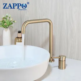 Waschbecken Wasserhähne Zappo Badewanne Wasserhahn Set mit Handheld -Duschwanne und kaltem Wassermixer Bad Goldhahn
