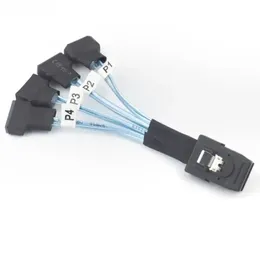 2024 Mini SAS SFF-8087 To 4X SATA Male 3.0 SSD High Speed Data Transfer Cable 1 To 4 0.3m Computer Cables Connecting Hardware Cablesfor SATA Male Adapter