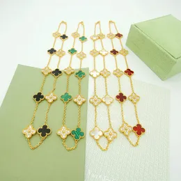 Collana a trifoglio alla moda Gioielli di lusso Classico Classico Collana per donne Designer Collana Diamond Chain 18K Gold Necklace Gift