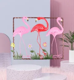 Treedimensional Chinese Style Flamingo Wall Sticker Children039s Sala Sala Decoração Pintura7854260