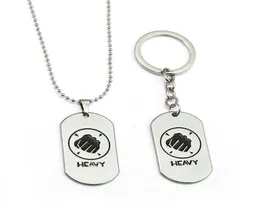 HSIC Game Jewelry Team Fortress 2 Blak Heavy Dog Wiselant Metal Alloy Blorering Uchwyt dla fanów Porte Clef HC129044773642