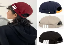 Men039S Melon Skin hyresvärd Korean Street Trendy Hip Hop Brimless Female Fashion Yuppie Hat1265354