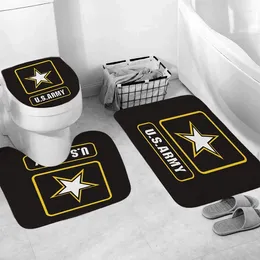Коврики для ванн винтаж США армия Великобритания набор ковриков для ванной комнаты для туалетной ковры для душа коврик черный белый дом 45 75 см.
