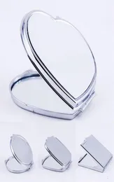 DIY Makyaj Aynaları Çift Taraflı Yüceltme Boş Kaplama Alüminyum Sayfa Kız Hediye Kozmetik Kompakt Vanity Ayna Taşınabilir Dekor8289089