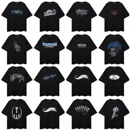 2024SS Mens T-Shirts Trapstar Tracksuits Designer Luxus schwarz weiß grau Regenträger Farbe Sommer Sportart Baumwollkabel Top Kurzarm Größe S M l xl