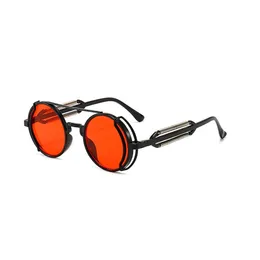 Классические винтажные круглые панк -солнцезащитные очки готические стимпанк солнцезащитные очки