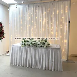 Party Decoration 10x10ft White Ice Silk Wedding Backdrop Curtain Drape Stage Background Po Booth Banquet Event