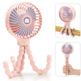 Fan para o carrinho de carrinho fã de fãs portátil de ventilador ao ar livre para para bebê 600mAh USB Recarregable Handheld Electric Fan for Home 3 velocidades