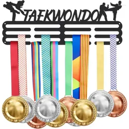 Dekorativa plattor 1 st taekwondo medaljhängare Displayhållare Sports järnkrok rack för över 60 rasmetallvägg