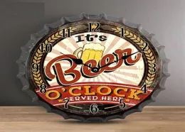 35 سم زجاجة CAP 3D Wall Clock Retro Beer Beer Wine Modern Moder