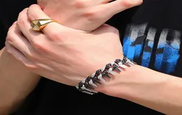 Yishop4u twotone kegelstollen spikes nietkupferpunkrockarmarmbänder für Frauen Männer vereisere Kubikzirkonias Armband Hip Hop1248862 herausgegeben