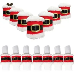 حلقات حزام سانتا كلوز عيد الميلاد بوكيل مأدبة عشاء ديكور منديل حاملي زخارف الجدول 920 ations