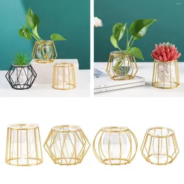 Vasen nordischer Stil Geometrischer Terrarium Behälter Blumen Topf Vase Pflanzenhalter Stand Tabletop Hausgarten Dekorationen