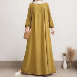 Casual Dresses Sporty For Women's Muslim Long Sleeve Dress Vintage Pullover Abaya Prayer Clothes