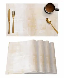 Maty stołowe 4/6 szt. Malowanie oleju krem ​​krem ​​vintage dzieł klemacie kuchnia domowa dekoracja jadalnia mata kawowa