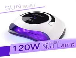 SUN BQ5T 120W UV LEDランプネイルドライヤーマンチンLCDディスプレイLED乾燥機ネイルランプ硬化ゲルポーランドのオートセンシングランプnew7367289