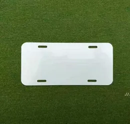 Сублимация алюминиевого номерного знака Бланк белый алюминиевый лист DIY Теплопередача рекламные пластины Custom 1530 см 4 пели DAP1434757722