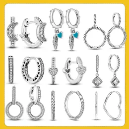 Authentic fit pandoras earrings charms charm Hoop Earrings For Women girls Stud