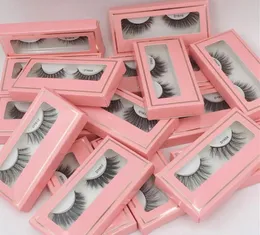 Epacket Style Pink Box 3D Mink Eyelashes Mink False Lashes Soft Natural Natural Shice Fake Fake Extension Tools5326336