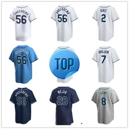 Tampa Custom Bay Rays Baseball Jerseys Austin Shenton 56 Randy Arozarena 1 Richie Palacios 43 Harold Ramirez 10 Amed Rosario 22 Jose Siri 12 Wade Boggs