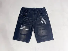 Shorts Designer Mens Jeans Mens Black Jeans Men Jean ricamo shortpants Slim Street Hip Hop Shorts