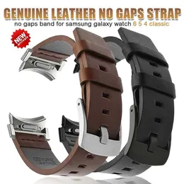 Watch Bands 20mm leather strap suitable for Samsung Galaxy 6 classic 47mm 43 42 46mm 5 Pro 45mm 4/5/6 40mm 44mm without gap Q240510