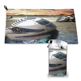 Asciugamano prefabbricate house-trilobis 65-semisubenerazione floating / nave in acciaio contemporanea nave sport sport palestra rapida