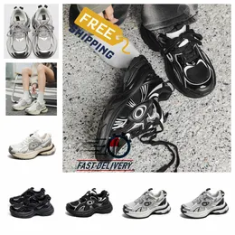 شهيرة شهيرة شهيرة Soled Soled Shoes Women New China-chic-up clunky sneaker sliver زوجين مختلطين جلود زوجين ربيع الصيف 2024